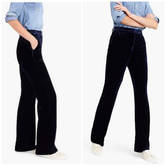 J. Crew Pants - J. Crew Black Velvet Favorite Fit Pants Size 6